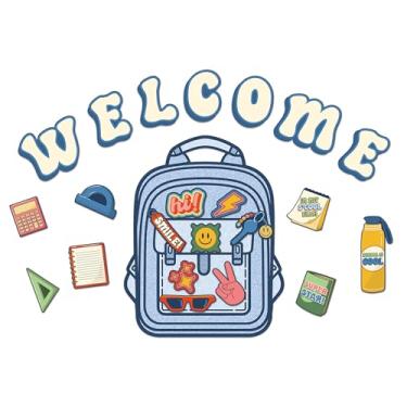 Imagem de Eureka Conjunto de quadro de avisos de boas-vindas S'Cool Era, 24 peças