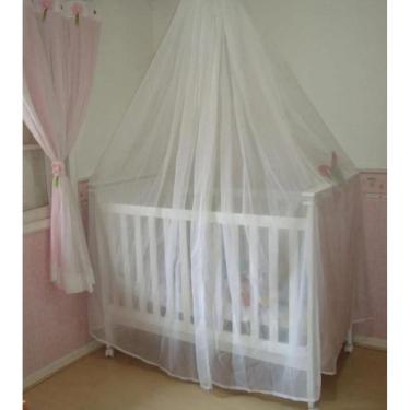 Imagem de Mosquiteiro De Teto Branco Para Berço Proteção Anti-Mosquito