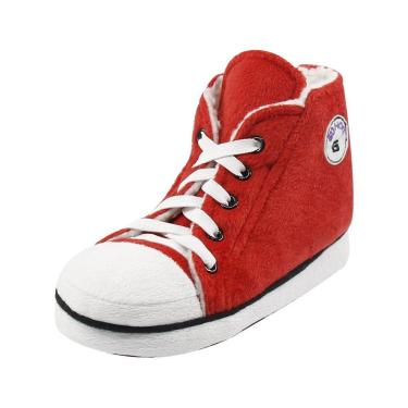 Imagem de Botas de chinelo Gohom Fuzzy para homens, quentes, inverno, vermelhas e pretas