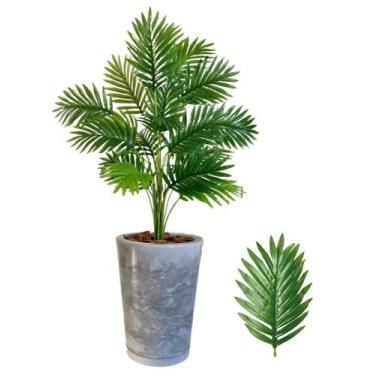 Imagem de Planta Palmeira Artificial Com Vaso Polietileno Marmorizado - FlorImp