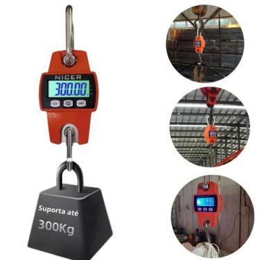 Imagem de Balanca Digital Suspensa Portatil Gancho 100kg 200kg 300kg - NICER