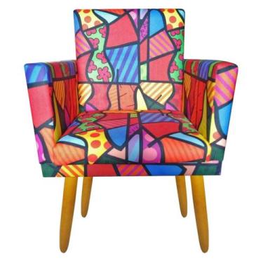 Imagem de Poltrona Estampada Nina Estampa Romero para Costura Rodapé - JBF Poltr