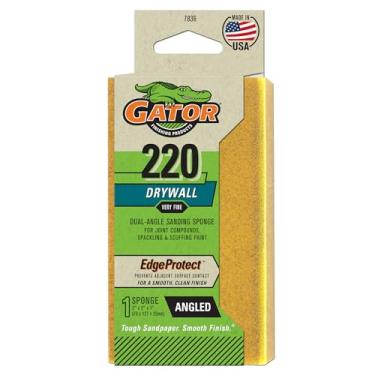 Imagem de Gator 783620 Esponja de lixa de ângulo duplo de grão 220 muito fina, 7 x 12 x 2,5 cm