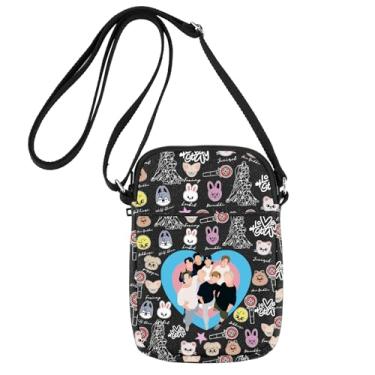 Imagem de JNIAP Bolsa tiracolo Korean Group Stay Gift Korean Group Stay Gift Korean Group Stay Travel Bag Stay Merchandise Stay Shoulder Bag, Lovestay Bl Cb, 8.5 x 5.7 x 0.39 inches