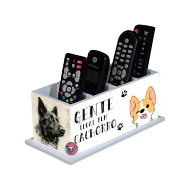 Imagem de Porta Controle Remoto Branco Decoração Cachorro Mod001