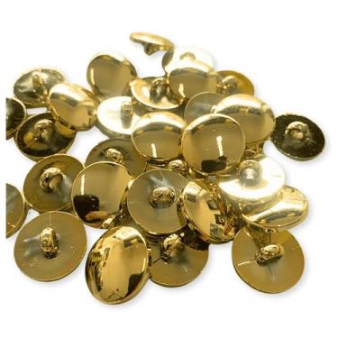 Imagem de Botão Pezinho Dourado Escolha o Tamanho Para Costura Artesanato - 50 U