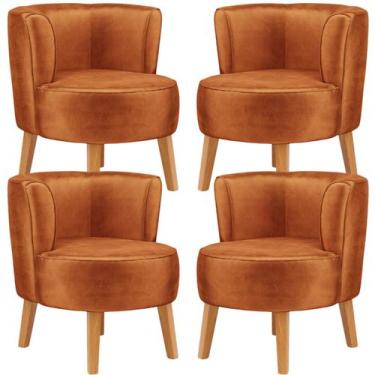 Imagem de Conjunto 4 Cadeiras Estofadas para Sala de Espera Confortavel Tecido V