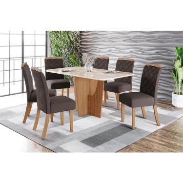 Imagem de Mesa de Jantar Vertice 180 c/ Vidro Nature/Off White - Henn