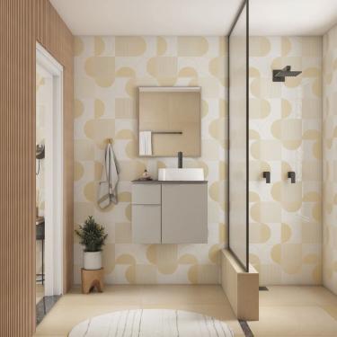 Imagem de Gabinete para Banheiro em Aço com Tampo de Vidro