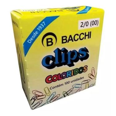 Imagem de Clips Colorido N2 Bacchi Caixa Com 300 unidades - Clips colorido  Bacc