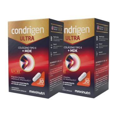 Imagem de Kit 2 Condrigen Ultra Colágeno Tipo 2 + MDK UCII 30 Cáps Maxinutri-Unissex