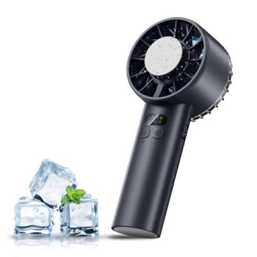 Imagem de DDTPDE Ventoinha de resfriamento turbo com 100 engrenagens, ventilador de gelo portátil, resfriamento supercondutor TEC, motor silencioso ANC e visor digital, ventiladores recarregáveis tipo C de 5200