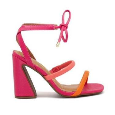 Imagem de Sandália Feminino Vizzano Salto Alto Tiras Amarrar 6403205-Feminino