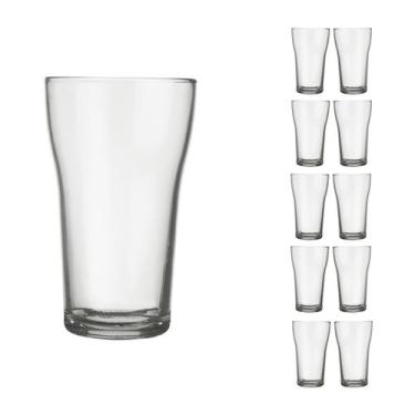 Imagem de Conjunto 10 Copos Vidro 200ml Boteco Chop Transparente Nadir - NADIR F