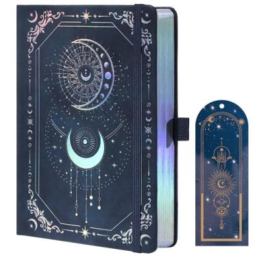 Imagem de TIEFOSSI Bullet Dot Journal, 160 gsm 190 páginas numeradas, diário para trabalhar e desenhar, A5 diário de couro de capa dura para escrever mulheres e homens