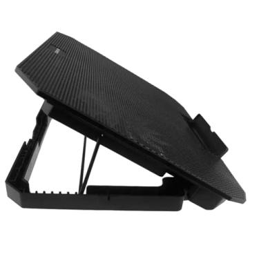 Imagem de Suporte Para Notebook Base Refrigerada Com 2 Coolers Potentes Silencioso LED Azul 8 Níveis de Altura Ergonômico