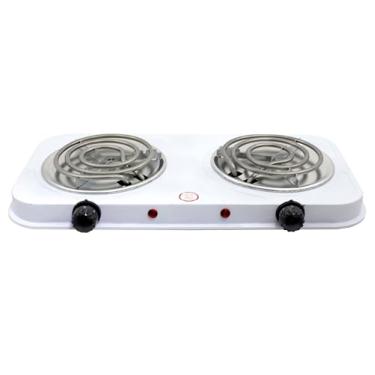 Imagem de Fogão Elétrico Portátil, 2 Bocas, 2000W, 220V, 5 Níveis de Temperatura, 45,5x22x3cm