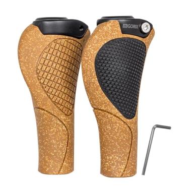 Imagem de GORIX Bicicleta Ergo Grips Cork Bar End Lock no guidão Mountain Bicycle MTB (G.Oak)