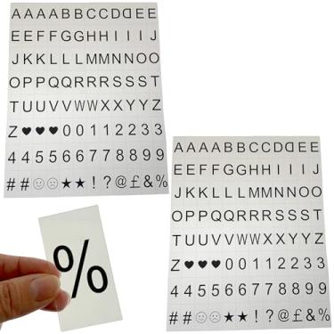 Imagem de Kit De Letras Extra Preta Para Luminária Light Box 2 Cartelas De Slides Para Luminária Lightbox Letreiro A4