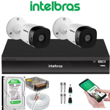 Imagem de Kit 2 Câmera de Segurança Full Hd 1080p 1220b Intelbras Dvr Inteligent
