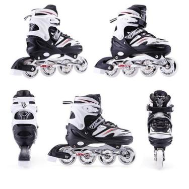 Imagem de Patins Inline Roller Semi Profissional Base Alumínio Abec 7 - Long Fen