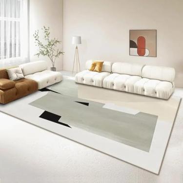 Imagem de Tapete grande para sala de estar simples, arte abstrata, tapete para mesa de centro, tapete para pés de hotel, casa de hóspedes (40 x 60 cm, 1,3 x 2 pés/QR-252)