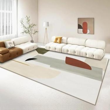 Imagem de Tapete grande para sala de estar simples, arte abstrata, tapete para mesa de centro, tapete para pés de hotel, casa de hóspedes (80 x 120 cm, 2,6 x 3,9 pés/QR-250)