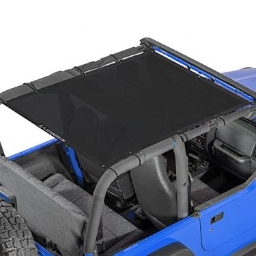 Imagem de ALIEN SUNSHADE Jeep Wrangler YJ (1987-1995) e TJ (1996-2006) capa de malha de proteção solar de comprimento total (preta) – 10 anos de garantia – Bloqueia UV, vento, ruído