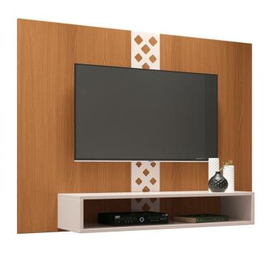 Imagem de Painel Para Tv Suspenso 47 Pol. Com Nicho Format H01 Off White-cinamomo - Mpozenato