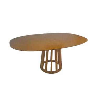 Imagem de Mesa de Jantar Orgânica Beatriz com Base Cone Palito em Madeira 1,80x1