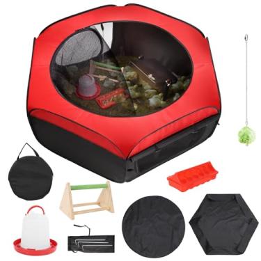 Imagem de YAFF Kit Chocadeira Pop-Up Para Pintinhos, Conjunto Completo Iniciantes, Filhotes De Patinhos E Codornas, Inclui Cercadinho, Alimentador, Bebedouro, Poleiro Suporte Vegetais, Uso Interno/Externo