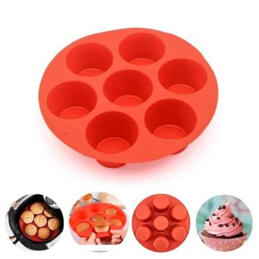 Imagem de Forma Para Cupcake 7 Cavidades Ideal Para Air Fryer Em Silicone - WARI