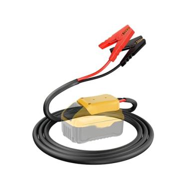 Imagem de IIXWUQ Cabos De Ligação Com Adaptador Para Bateria Dewalt De 20 V, Bateria Portátil De 3,3 Pés E 8 Awg, Cabos De Ligação Automotivos Dewalt, Alimentação Para Partida De Carro Usando Ferramenta