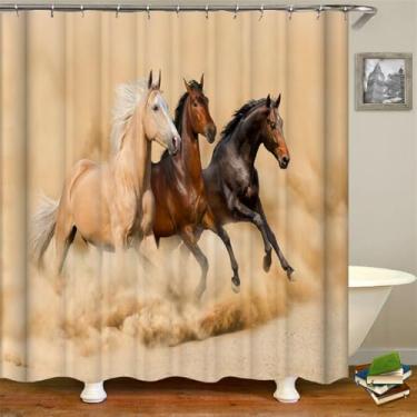 Imagem de Cortinas de chuveiro de leão de cavalo impressão zebra elefante cortinas de banheiro à prova d'água poliéster pano decoração 180 * 240 cm cortina, sy1349, W90xH180 cm