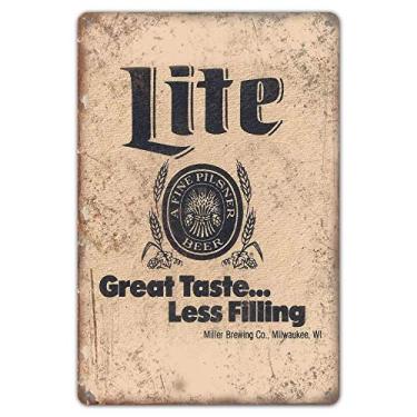 Imagem de AHEMOLY Placas De Metal Para Propaganda Cerveja Retrô 8X12" (20X30 Cm), Pôster Placa Decoração Parede