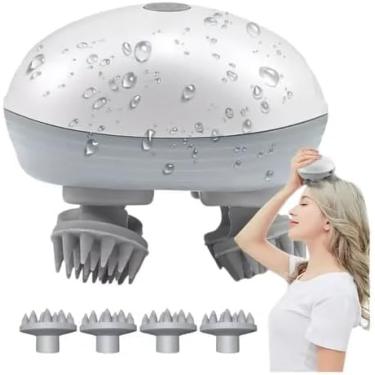 Imagem de Massageador Elétrico Corporal Relaxante | Vibração e Amassos para Cabeça e Couro Cabeludo