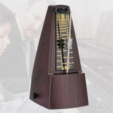 Imagem de Metrônomo Mecânico De Grão De Madeira Para Piano, Guitarra, Violino, B