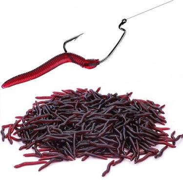 Imagem de Kit iscas Artificiais Realista Minhocas Grub Soft Pesca realista para 