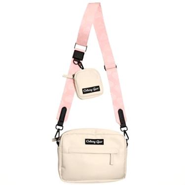Imagem de Daizzy Gear Elegante bolsa de passeio para cães com bolsa de guloseimas de treinamento, bolsa transversal à prova d'água com dispensador de saco de cocô, alças ajustáveis, perfeita para brinquedos