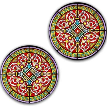 Imagem de DJ One Pair Vitral #2 Scratch Pad Vinil Memorabilia 18 cm polegadas Tapete Deslizante Portablismo toca-discos Tapete DJ Platter Pad x2