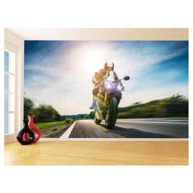 Imagem de Papel De Parede 3D Moto Esporte Viagem Estrada 3,5M Bkm75 - Você Decor
