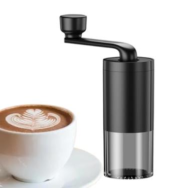 Imagem de Moedor manual de grãos de café – Moedor de café portátil com rebarba cônica ajustável | Moedor manual, silencioso e portátil para café americano, latte, mocha