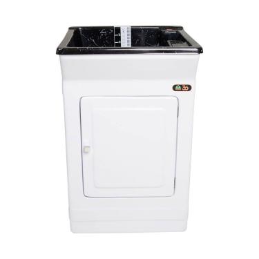 Imagem de Tanque de Lavar Roupa Fiberblu Madrid 40 Litros Granitado Preto