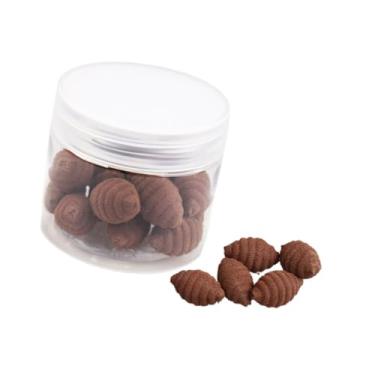 Imagem de oshhni Iscas artificiais para pesca de lixo, iscas de carpa, flutuantes portáteis, boilies para pesca em rios, água doce e salgada ao ar livre, Marrom