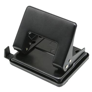 Imagem de YIKANGHENG Perfurador de Papel de 2 Furos de 1 Unidade, Diâmetro de Círculo de 1/4 De", Papel de Espaçamento de Furo de 3,14" e Furador de Couro para Material de Escritório e Casa(Preto, 2 Furos)