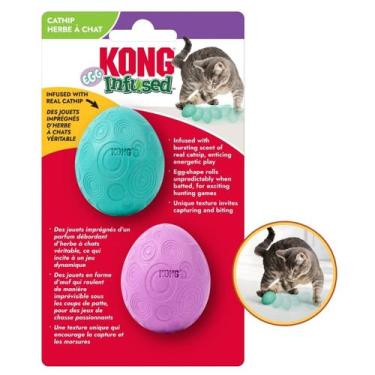 Imagem de Kong Eggs Infused Catnip Brinquedo Ovos com Catnip para Gatos 2 unidad