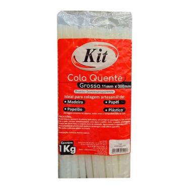 Imagem de Refil de Cola Quente em Bastão Grosso 1kg - Kit - Tendtudo