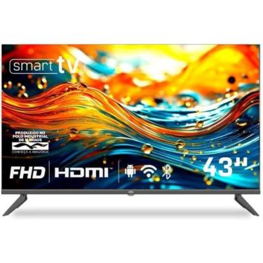 Imagem de Smart TV HQ 43&quot; Full HD tela sem bordas Sistema Android Slim