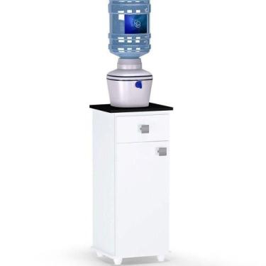 Imagem de Balcão para Bebedouro 1 Porta 1 Gaveta Kelly Branco - AJL MÓVEIS