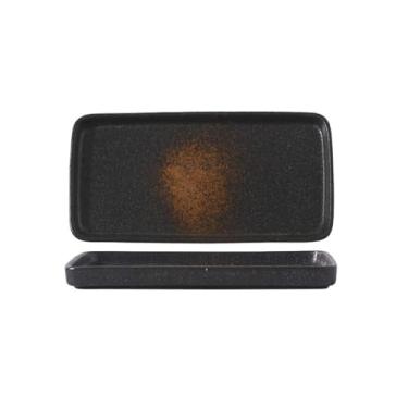 Imagem de Prato de cerâmica japonês simples, requintado e criativo para restaurante prato de sushi plano comercial - amarelo jade